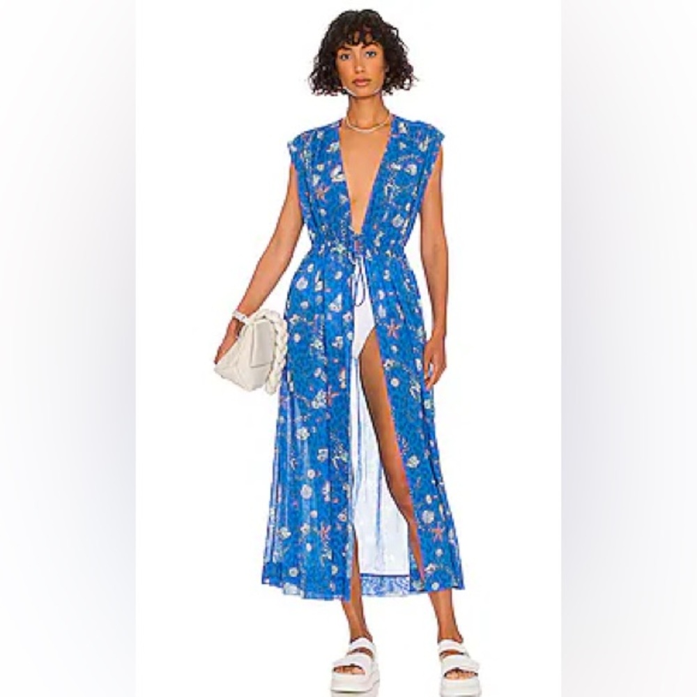 NEW NWT GANNI Kimono Sea Treasure Cloisonne size 36